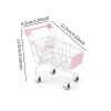 JCRBILW Shopping Trolley Trolley Supermarket Handcart Storage Option Toy, White view 2