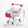 JCRBILW Shopping Trolley Toy, Fun Simulation Decoration, Useful Supermarket Handcart for Girls and Boys, Gift, Rose Red view 2
