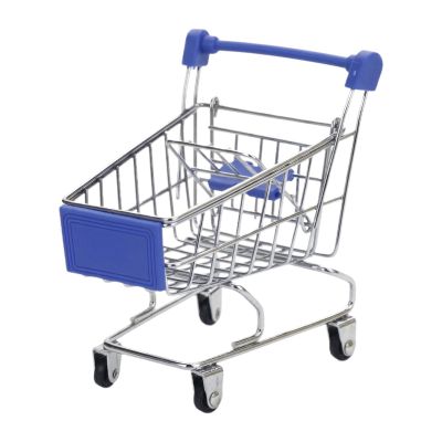 JCRBILW Shopping Trolley Toy, Fun Simulation Decoration, Useful Supermarket Handcart for Girls and Boys, Gift, Dark Blue