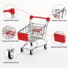Gralara Mini Shopping Cart Utility Easy to Push Funny Miniature Small Supermarket Cart Supermarket Handcart Trolley for Kids Gift , Red view 3