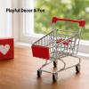 Gralara Mini Shopping Cart Utility Easy to Push Funny Miniature Small Supermarket Cart Supermarket Handcart Trolley for Kids Gift , Red view 4
