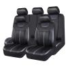 LYBCEOUF Universal and Mesh Fabric Car Seat Covers Leather Set Compatible for Most Car SUV Truck Van Car Accessories Interior view 1