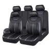 LYBCEOUF Universal and Mesh Fabric Car Seat Covers Leather Set Compatible for Most Car SUV Truck Van Car Accessories Interior view 2