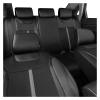 LYBCEOUF Universal and Mesh Fabric Car Seat Covers Leather Set Compatible for Most Car SUV Truck Van Car Accessories Interior view 4
