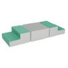 ECR4Kids SoftZone Junior Step n' Coast, Beginner Playset, Emerald/Grey, 3-Piece view 1