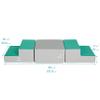 ECR4Kids SoftZone Junior Step n' Coast, Beginner Playset, Emerald/Grey, 3-Piece view 2