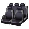 LYBCEOUF Universal PU Car Seat Covers Full Set Compatible with 5 Seats Car Interior Accessories All-Season Auto Seat Cover Most Cars view 1