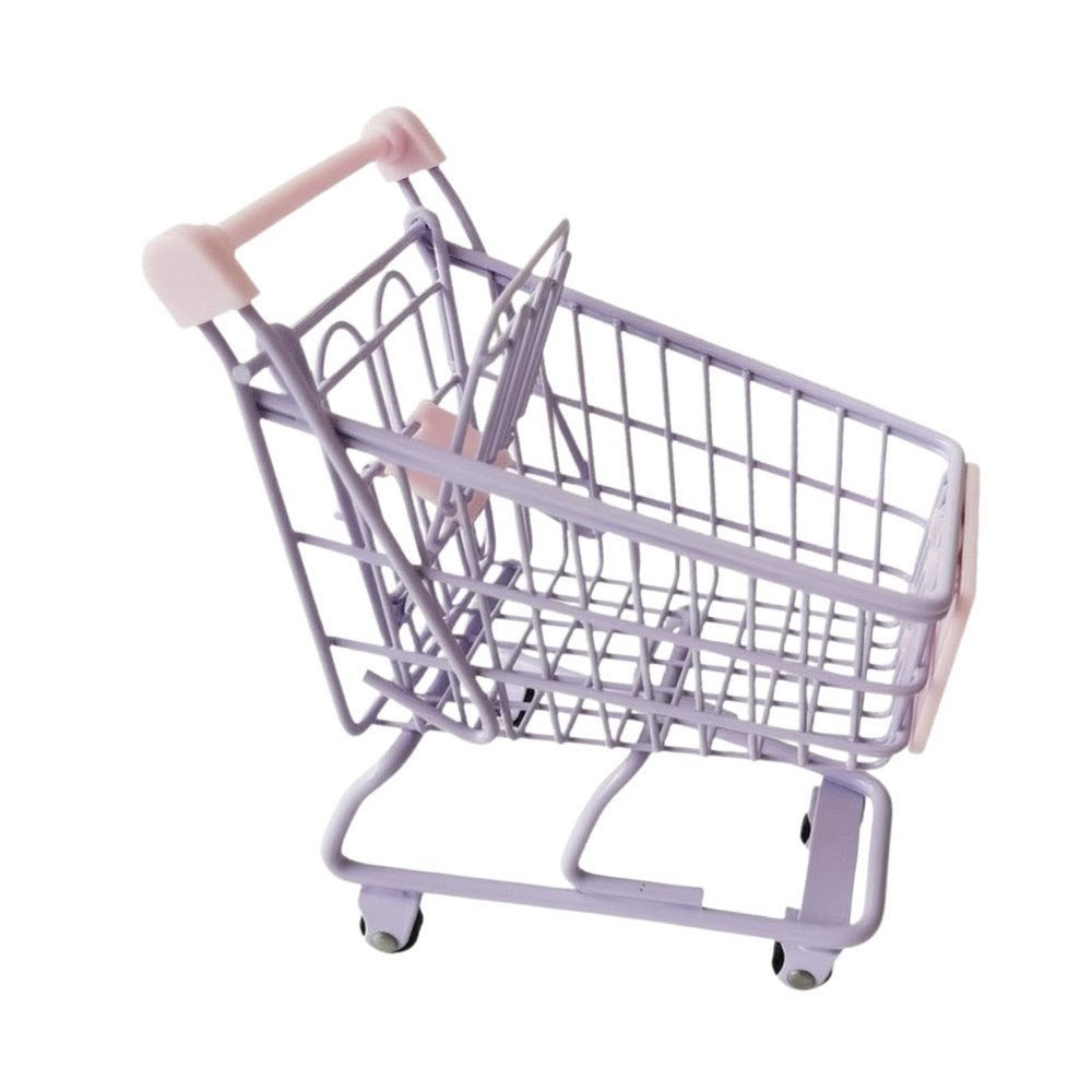 petsola Shopping Cart Toy Utility Funny Interactive Supermarket Handcart Trolley Grocery Cart for Storage Toys Children Birthday Gift , Purple