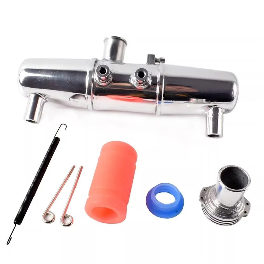 for Hpi for Savage 4.6/5.9 1:8 RC Car Petrol Rear Double Row Outlet Upgraded Exhaust Pipe Suitable Upgrade Parts RC Car Repair Kit
