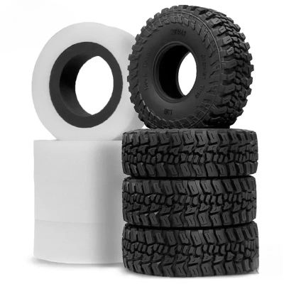 4PCS 1.9'' Crawler Tires Dual-Stage EVA Foam Inserts for TRX4 for TRX6 for Axial for SCX10 GEN7 GEN8 90046 1/10 RC Car Kit RC Cars Models Parts