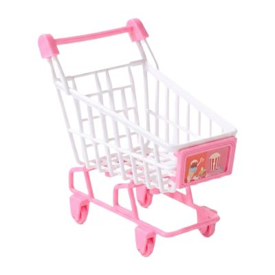 RMWHGDUL Mini Shopping Trolley, Makeup Holder, Storage Box, Gift Accessories for Girls, Pink