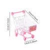 RMWHGDUL Mini Shopping Trolley, Makeup Holder, Storage Box, Gift Accessories for Girls, Pink view 2