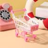 RMWHGDUL Mini Shopping Trolley, Makeup Holder, Storage Box, Gift Accessories for Girls, Pink view 4