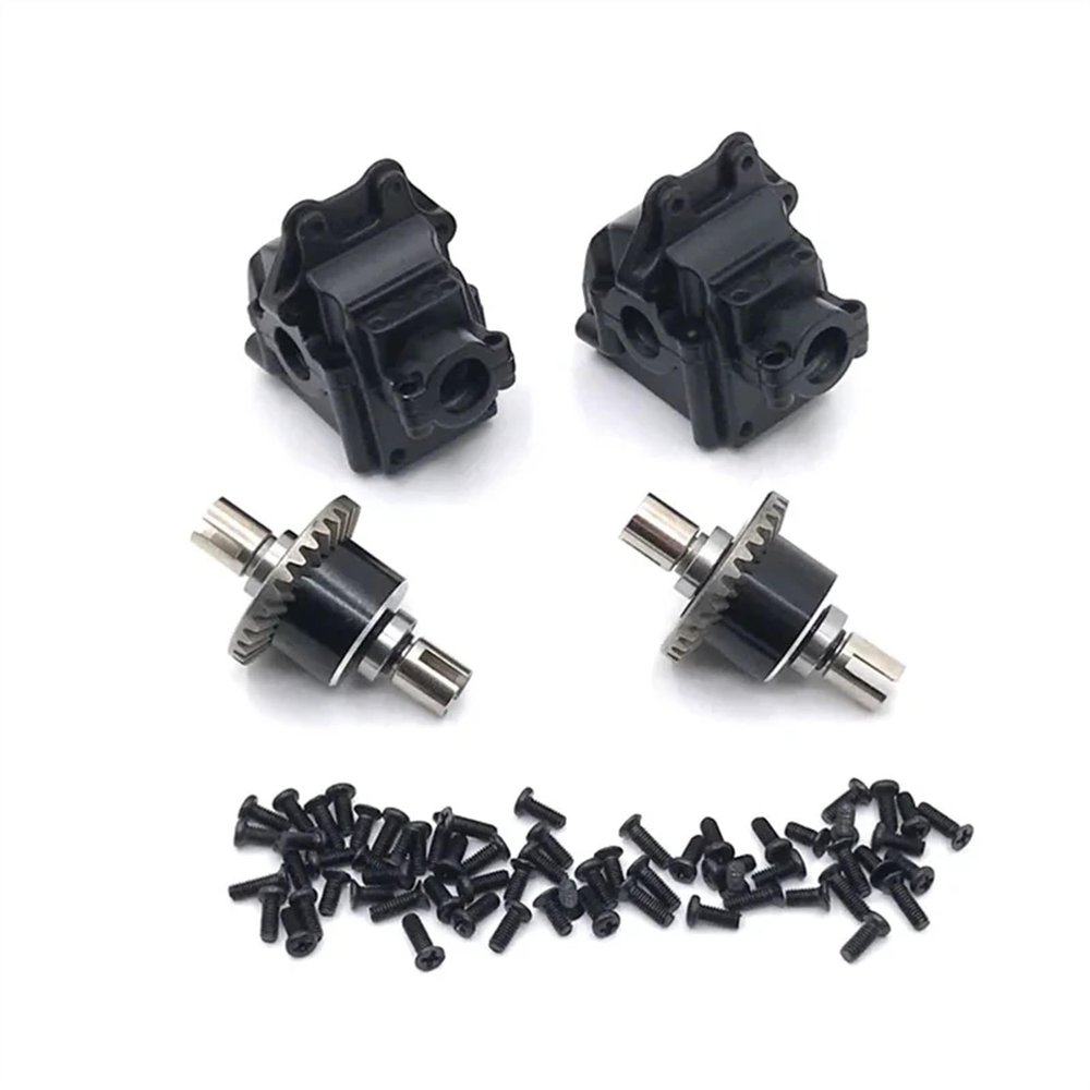 NAVXRSE RC Car Accessories for WLtoys for 1/14 144010 144001 144002 for 1/12 124016 124017 124018 124019 124010 Metal Gearbox and All Differential
