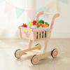 Milageto Wooden Shopping Cart Child Imaginative Shopping Cart for Kids, Playroom, Nursery view 4