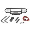 1 10 RC Car Metal Front Bumper with Fixed Bracket and LED Lamp Holder Heavy Duty Upgrade Parts Accessories Black for 1 10 RC Vehicle Defender SCX10 D90 D110 view 1