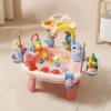 Almencla Table Elephant Children Activity Basin Park Rainbow Arch Circulating Faucet Animal-Shaped Toy Sensory Channels Suitable for Indoor Outdoor Fun, Blue view 4