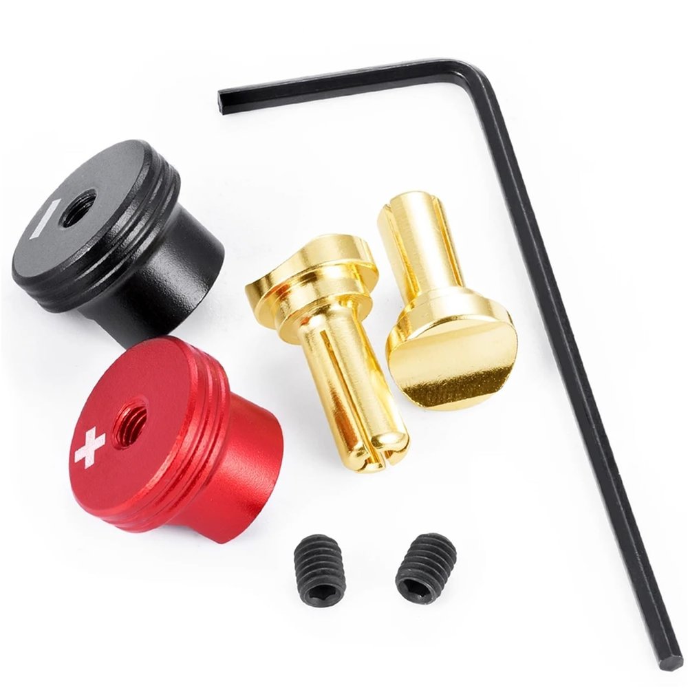 for 4.0mm/5.0mm Brass Bullet Banana Plug RC Car Lip Connector with Metal Heat Sink Model Cars Decorative Spare Parts Models RC Cars Models Parts