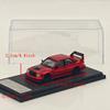 RM 1:64 Modified Classic Sedan Diecast Model Limited Collectible for 14+ Transparent Red view 4