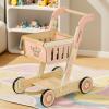 MotiveTech Wooden Shopping Cart Youngster-Sized Imaginative Shopping Cart Child for Young Children, Playroom, Preschool, Nursery view 3