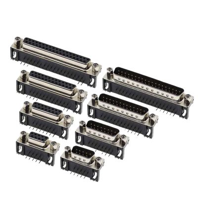 DRAEXHXA DR9 DR15 DR25 DR37 Hole/Pin Female/Male Right Angle Welded D-Sub Connector RS232 D 5Pcs