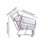 harayaa Mini Shopping Cart Small Supermarket Iron Trolley Organizer Utility Toy with Handle Suitable for Vanity Storage Kids Preschool Learning Deskto, Purple view 2