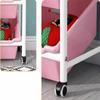 MXDLYHHHT Fully Open Design 3-Tiers Toy Storage Organizer with 9 Removable Bins Plastic Metal for Living Room Easy to Access view 3