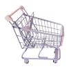 TWTCZOZ Mini Shopping Cart Grocery Cart Utility Handcart Supermarket Trolley Iron Build Display Organizer for Desktop Supplies Suitable for Kids Party, Purple view 1