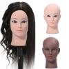 Btgghytr Bald Mannequin Head Brown Female Professional Cosmetology for Wigs Making, Display Wigs, Eyeglasses, Hairs, Glasses Helmets Bald Mannequin Head view 2
