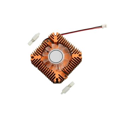 55mm Aluminum Heatsink and 12V Fan Combination Square Radiator Round Cooler