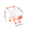 Mini Shopping Cart Storage Organizer Basket Miniature Handcart Trolley PP Makeup Holder for Storing Desk Essentials Suitable for Office Students Gift, Orange view 2