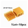 10 Pcs Golden 20 * 20 * 10mm Heatsink Cooling Fin Aluminum Radiator Cooler Heat Sink for IC Chip LED 20x20x10mm 20 * 20 * 10 view 2