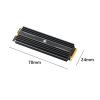 1pc M.2 Heat Sink M2 2280 Solid State Drive Aluminum Carbide Profile view 2