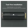 1pc M.2 Heat Sink M2 2280 Solid State Drive Aluminum Carbide Profile view 4