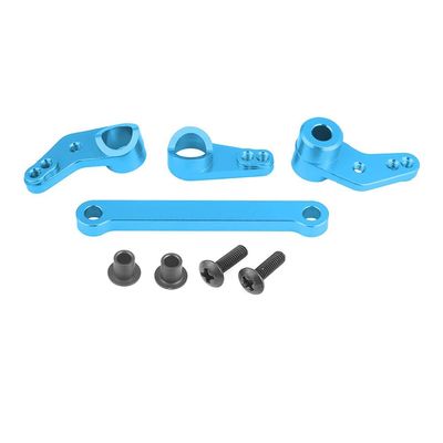 Yscryptoline Aluminium Alloy Steering Servo Saver Complete for FS 53633/51805 / 51806 1/10 Scale RC Car, CNC Machined, Anodized Outer Layer, Upgrade Accessory (532007B Blue)