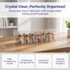 minkissy 8tiers Acrylic Small Collectible Display Case with Movable Dividers and Dustproof Lid Clear Mini Figure Organizer Box for Desktop and Home Storage view 3