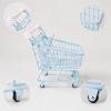 EHJRE Mini Shopping Cart Iron Small Supermarket Trolley Organizer Toy Utility Cart with Movable Handle Suitable for Children Role Desktop Use De, Blue view 4