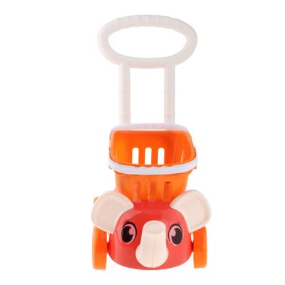 Chosertory Cart Pretend Educational Toys Supermarket Handcart Toy Role Kids Birthday Gift, Rose Red