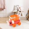 Chosertory Cart Pretend Educational Toys Supermarket Handcart Toy Role Kids Birthday Gift, Rose Red view 4