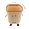Lurrose Kids Cartoon Room Trash Can, 18L/4.76 Gallon Plastic Cute Rolling Waste Bin with Wheels, Children Large Square Garbage Bin for Bedroom, Nursery, Playroom view 2