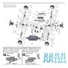 PETSOLA 2Pair 1/10 RC Car Model RC Arms Rear Arms Front view 3