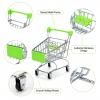 predolo Mini Shopping Cart Kids Utility Grocery Trolley Ornament with Iron Material for Suit Giving Retail Display Collectors Office, Green view 3