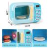 PETSOLA 13 Pieces Kids Mini Set Microwave Oven Pretend Cooking Food Accessories Simulation Appliance Educational PP Material Suitable for Preschoo, Blue, 31Pcs view 2