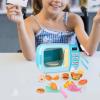 PETSOLA 13 Pieces Kids Mini Set Microwave Oven Pretend Cooking Food Accessories Simulation Appliance Educational PP Material Suitable for Preschoo, Blue, 31Pcs view 4