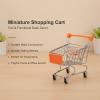 harayaa Mini Shopping Cart Small Supermarket Trolley Desk Organizer Iron Material Handcart Suitable for Kids Play Collectible Display, Orange view 2