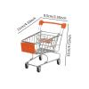 harayaa Mini Shopping Cart Small Supermarket Trolley Desk Organizer Iron Material Handcart Suitable for Kids Play Collectible Display, Orange view 3