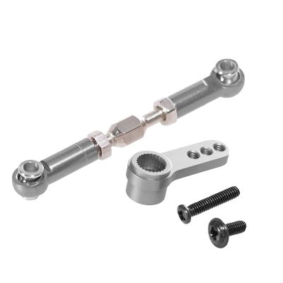 SKDUBRW RC Car Accessories for MJX for Hyper for Go 1/16 16207 16208 16209 16210 H16 H16BM H16PL Metal 25T Servo Arm Horn Steering Link Rod RC Upgrade Parts