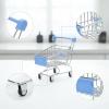 TTETTZ Mini Shopping Cart Small Utility Trolley Toy Desk Organizer Iron Structure Suitable for Kids Collectors, Light Blue view 4