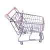 LeeQinersw Mini Shopping Cart Small Supermarket Iron Utility Trolley Toy Organizer with Realistic Handle Suitable for Party Display Kids Imagination Play, Purple view 1