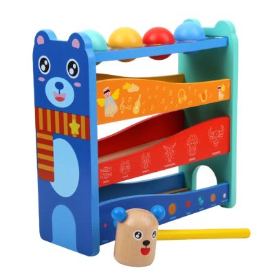 JWQFBC Hammering Pounding Toys Wooden Hammering Pounding Toy Ball Stacking Learning Activity Mallet Fine Motor Exercise Suitable for